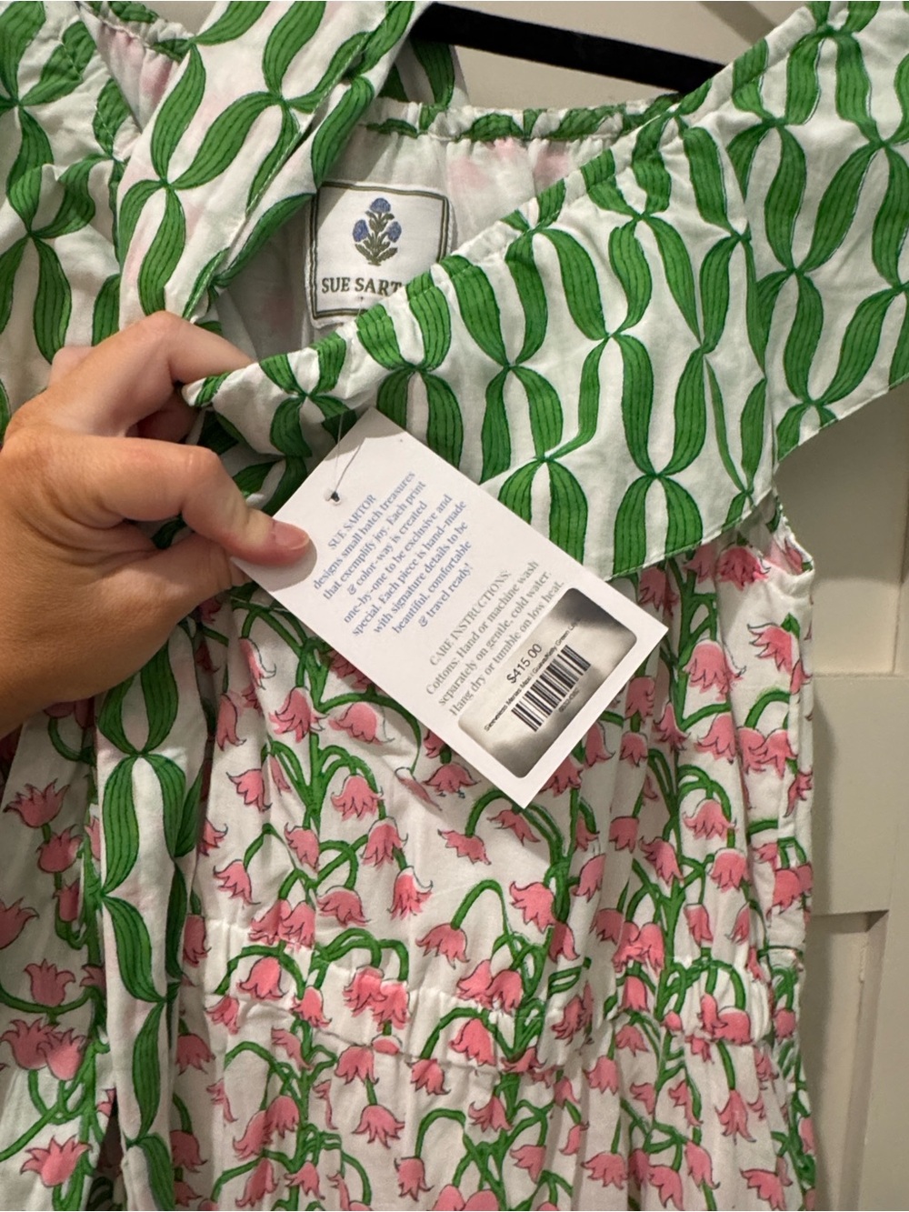 Sue sartor Marias sleeveless maxi dress guava Kelly green - Picture 10 of 10